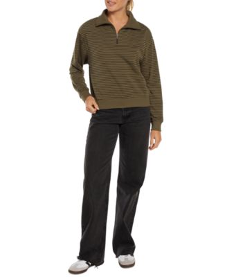 Three Dots - Women's Arta Quarter-Zip Long-Sleeve Pullover