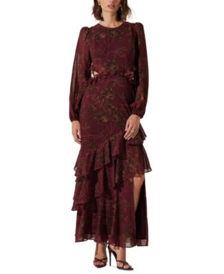 ASTR the Label - Women's Biella Printed Ruffle-Trim Dress