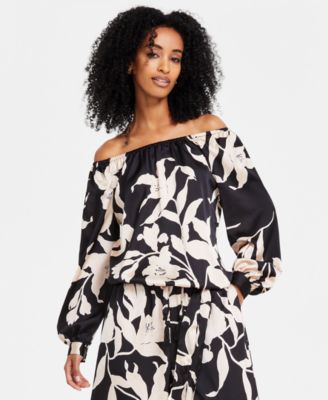 Vince Camuto - Women's Printed Off-The-Shoulder Blouse