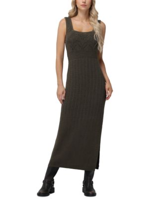 Frye - Women's Square-Neck Textured Sweater Dress