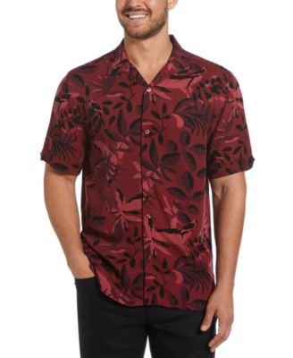 Cubavera - Men's Relaxed-Fit Exploded Print Short Sleeve Button-Down Shirt