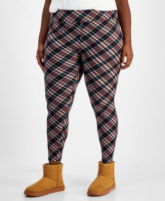 Planet Heart - Trendy Plus Size Snowflake-Print Holiday Leggings