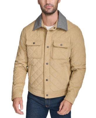 Cole Haan - Men's Collared Quilted Button-Front Jacket