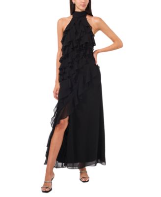 CeCe - Women's Ruffled Halter Maxi Dress