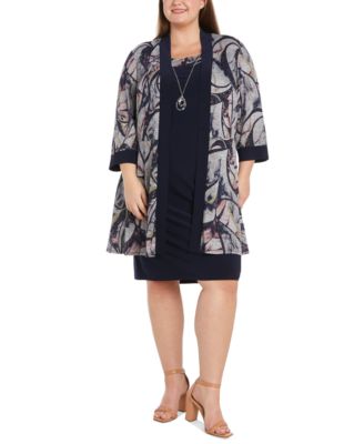 R & M Richards - Plus Size 2pc. Sheath Dress & Jacket