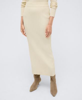 Kenneth Cole - Women's Multi Rib-Knit Side-Slit Skirt