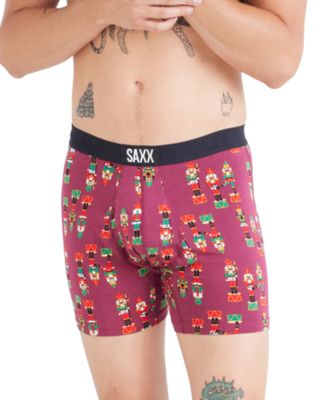 SAXX - Men's Ultra Super Soft Relaxed-Fit Moisture-Wicking Holiday Printed Boxer Briefs