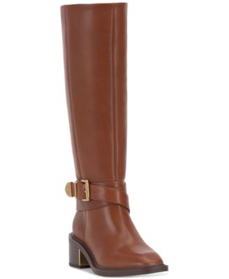 Vince Camuto - Gini Wide-Calf Buckled Knee-High Riding Boots