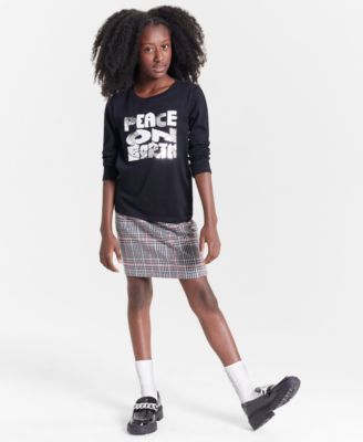 Epic Threads - Big & Little Girls Peace on Earth Long-Sleeve T-Shirt