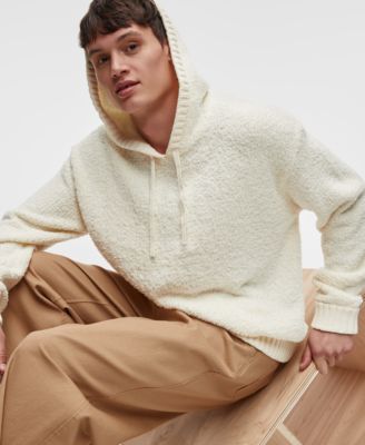 Mode of One - Men's Long-Sleeve Faux-Sherpa Relaxed Hoodie