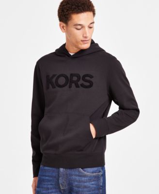 Michael Kors - Men's Modern-Fit Stretch Textured Logo Hoodie
