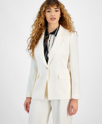 Bar III - Women's Tweed One-Button Blazer