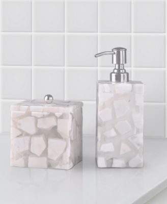 Lavender and Sage - Ivory Marble Look 2-Pc Bath Accessory Set