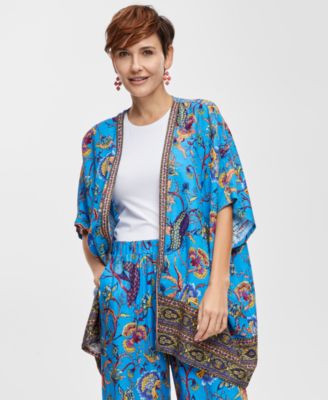 JM Collection - Women's Mirella Open-Front Relaxed Kimono