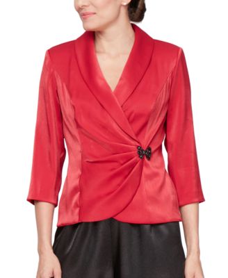Alex Evenings - Women's 3/4-Sleeve Side Closure Blouse