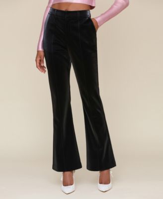 Avec Les Filles - Women's Pintuck Kick-Flare High-Rise Pants