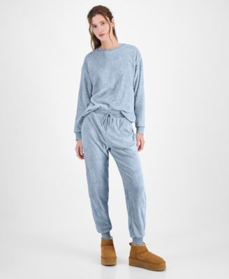 Disney - Juniors' Stitch Embossed Velour Jogger Pants