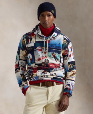 Polo Ralph Lauren - Men's Patchwork-Ski-Print Fleece Hoodie