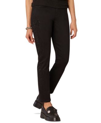 Democracy - Petite Rhinestone Embellished Skinny Jeans