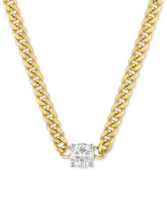 Forever Grown Diamonds - Lab-Grown Diamond Necklace (1/2 ct. t.w.) in 14k Gold-Plated Sterling Silver