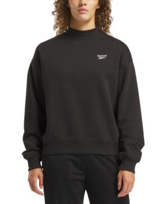 Reebok - Women's Identity Cotton Fleece Mock Neck Sweatshirt