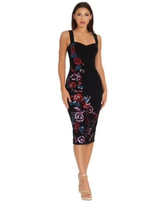 Dress the Population - Women's Nicole Sweetheart-Neck Sequined Dress