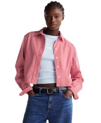 Tommy Jeans - Women's Cropped Relaxed Poplin Shirt