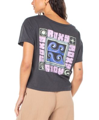 Roxy - Juniors' Wave Block Graphic Short-Sleeve T-Shirt