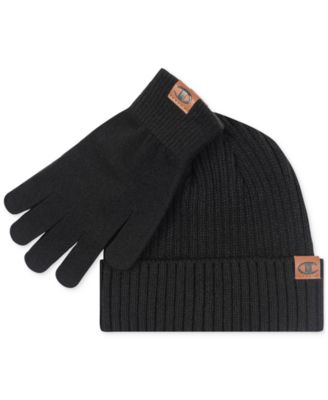Champion - Men's Shift 2-Pc. Ribbed-knit Beanie & Gloves Set