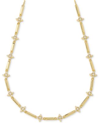 Kendra Scott - Gold-Tone Crystal Bar Statement Necklace, 18" + 5" extender