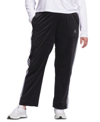 adidas - Plus Size Y2K Glam Velour Wide-Leg Track Pants