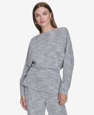 Halston - Women's Boat-Neck Dolman-Sleeve Top