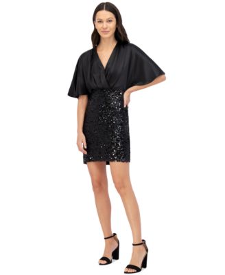 Eliza J - Women's Satin Sequined Dress
