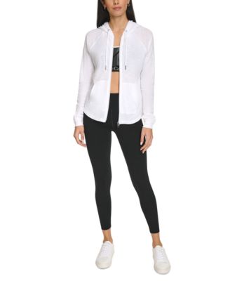 Calvin Klein - Ruched-Sleeve Zip Hoodie, XS-4X
