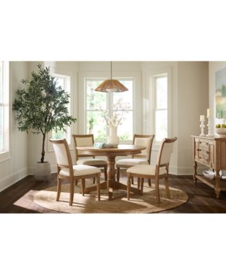Furniture - Willowmere 5-Pc. Dining Set (Round Table & 4 Upholstered Chairs)