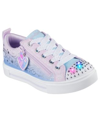 Skechers - Toddler Girls Twinkle Toes: Twinkle Sparks - Heart Charm Light-Up Casual Sneakers from Finish Line