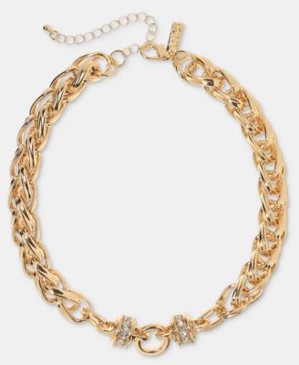 I.N.C. International Concepts - Crystal Chain Link Collar Necklace, 15-1/2" + 3" extender
