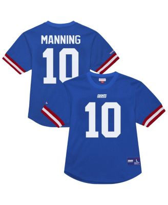 Mitchell & Ness - Men's Eli Manning Royal New York Giants Retired Player Name Number Mesh Top