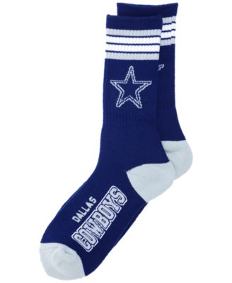 For Bare Feet - Dallas Cowboys 4 Stripe Deuce Crew 504 Sock