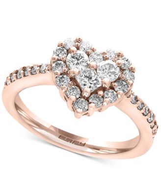 EFFY Collection - Diamond Heart Ring (9/10 ct. t.w.) in in 14k Rose Gold
