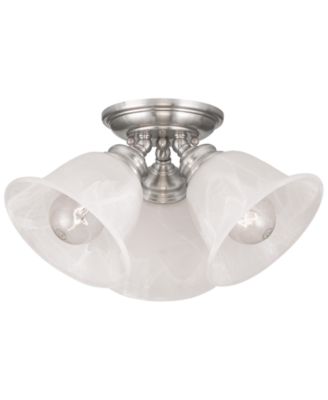 Livex - Essex 3- Light Brushed Nickel Flush Mount