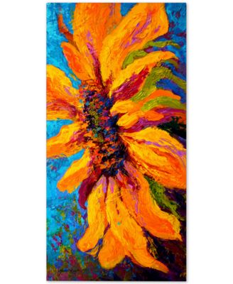 Trademark Global - Marion Rose Sunflower Solo II 12" x 24" Canvas Art Print