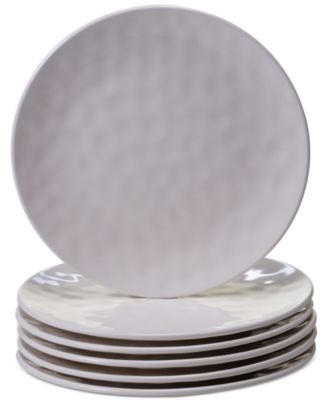 Certified International - 6-Pc. Cream Melamine Salad Plate Set