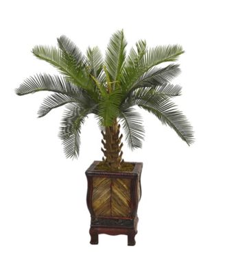 Nearly Natural - 3' Cycas Artificial Tree in Wood Planter