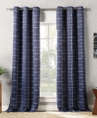 Sun Zero - Saki Shibori Print 40" x 95" Blackout Curtain Panel