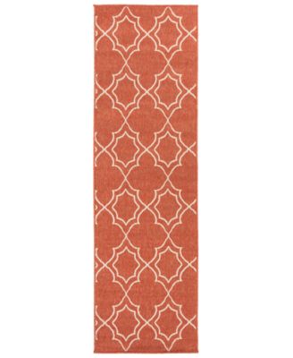 Surya - Alfresco ALF-9591 Rust 2'3" x 7'9" Runner Area Rug