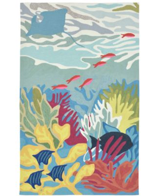 Liora Manne' - Ravella 2275 Ocean View Blue 2' x 3' Indoor/Outdoor Area Rug