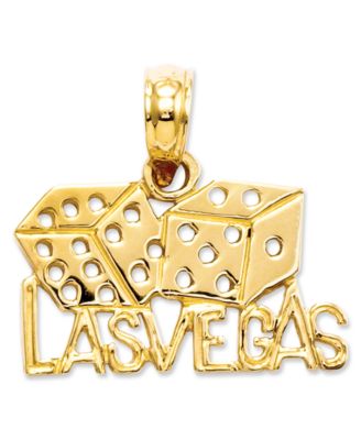 Macy's - 14k Gold Charm, Las Vegas Dice Charm