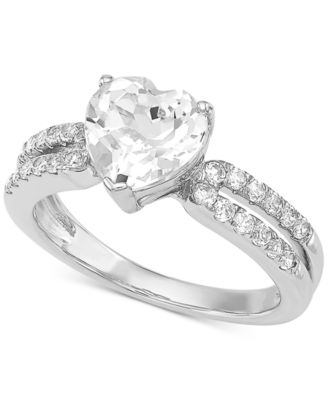 Arabella - Cubic Zirconia Heart Ring in Sterling Silver
