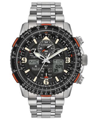 Citizen - Men's Analog-Digital Promaster Skyhawk A-T Stainless Steel Bracelet Watch 45mm